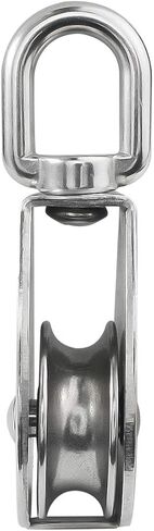 5Pcs 304 Stainless Steel M20 Single Pulley Block, Wire Rope Hanging Wire Towing Wheel, with 5Pcs Spring Snap Hook in Saudi Arabia