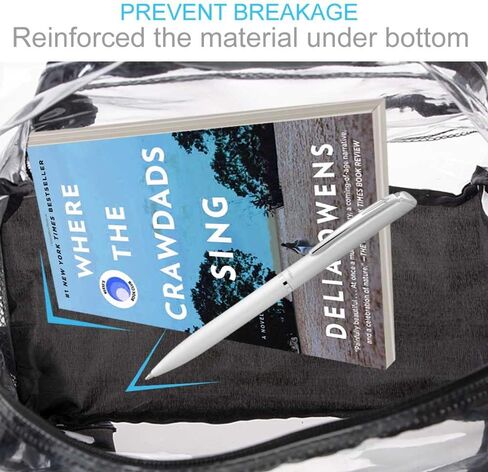 حقيبة ظهر شفافة من AGSDON معتمدة من الاستاد، حقيبة ظهر كتف صغيرة من مادة PVC، حقيبة نهارية شفافة كاجوال للرجال والنساء in Kuwait