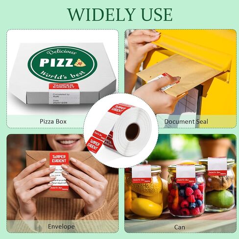 ملصقات Noveread 1000 قطعة من ملصقات العبث الواضحة مقاس 2 × 4 بوصات ملصقات طابعة حرارية ملصقات ختم العبث الورقية ملصقات مقاومة للعبث للسائقين ملصقات ختم السلامة القابلة للكتابة in Kuwait