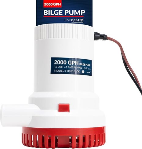 مجموعة مضخة ماء آسن أوتوماتيكية من خمسة محيطات 2000 GPH / 7571 LPH، خرطوم بقطر داخلي 1-1/8 بوصة (29 مم)، مع مفتاح تعويم عالي التحمل ومفتاح لوحة ثلاثي الاتجاهات - FO3616-C1 in Saudi Arabia