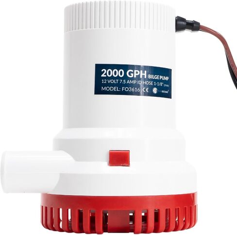 مجموعة مضخة ماء آسن أوتوماتيكية من خمسة محيطات 2000 GPH / 7571 LPH، خرطوم بقطر داخلي 1-1/8 بوصة (29 مم)، مع مفتاح تعويم عالي التحمل ومفتاح لوحة ثلاثي الاتجاهات - FO3616-C1 in Saudi Arabia