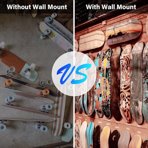 Skateboard Wall Mount, Luxury Skateboard Deck Display, Skateboard Storage Hanger Rack, Floating Effect, Transparent in Saudi Arabia