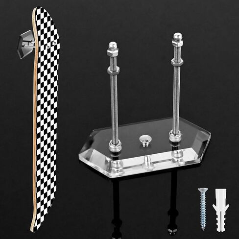 Skateboard Wall Mount, Luxury Skateboard Deck Display, Skateboard Storage Hanger Rack, Floating Effect, Transparent in Saudi Arabia