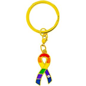 AWARENESS RIBBON Key Ring charm chain rhinestone in Kuwait