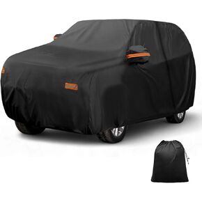 X AUTOHAUX Car Cover Outdoor Waterproof Sun Rain Snow Hail Protection with Left Side Door Zipper 210D-PU for Toyota Sequoia in Saudi Arabia