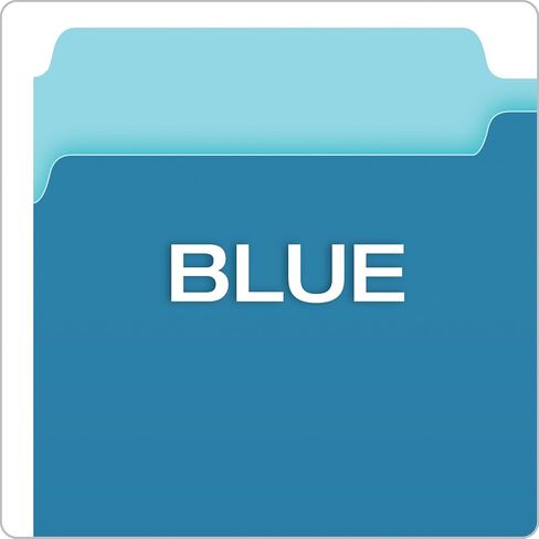 Pendaflex مجلد ملفات ملون، مقاس قانوني، أزرق، 1/3 قطع، 100/BX (153 1/3 BLU) in Saudi Arabia