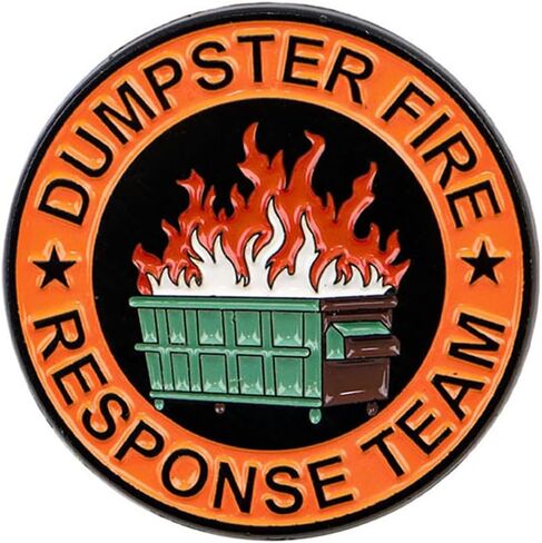 دبابيس المينا لفريق الاستجابة للحريق من Dumpster، دبابيس مضحكة لهدايا شارات المكتب المرحة لقائد فريق العمل in Kuwait