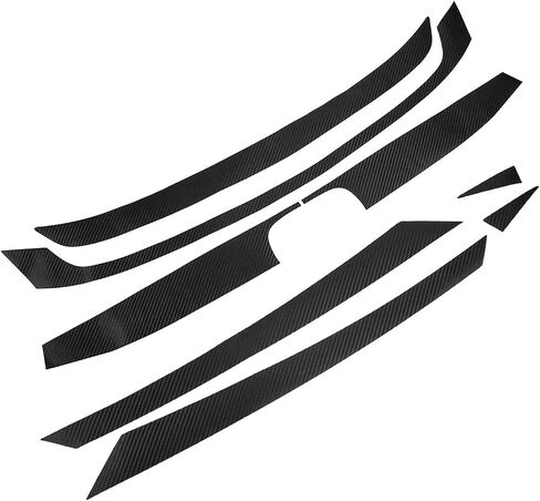 x xotic tech Front Bumper Grille Decals Stickers Carbon Fiber Style Compatible with Honda Civic 2016-2021 in Saudi Arabia