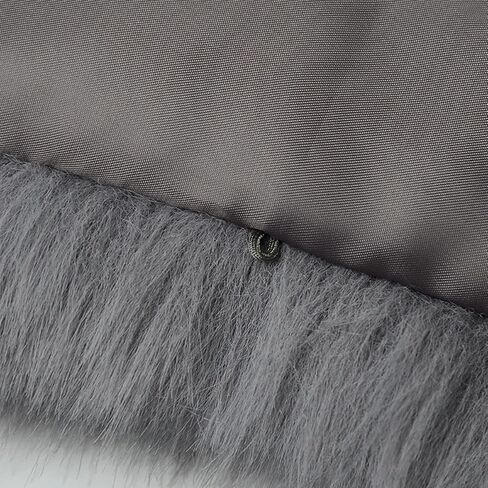 Queenbox 5.9x29.5in Detachable Faux Fur Collar, Hood Trim Replacement Scarf Wrap for Coat Sweater Jacket, Purple in Saudi Arabia