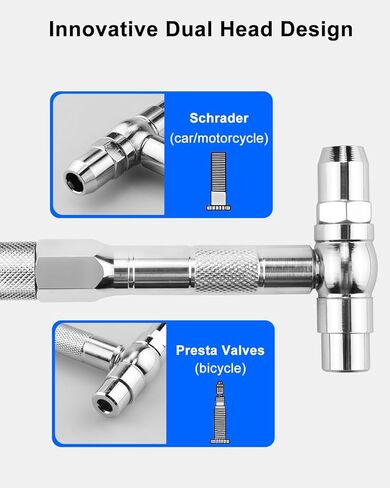 Semi Truck Tire Pressure Gauge Digital, Puibers Heavy Duty Tire Guage 200 PSI Dual Head Chuck and Backlight LCD Display, Digital Pressure Gauge Certified ANSI B40.1 for Car, Semi Truck, SUV, Truck in Kuwait