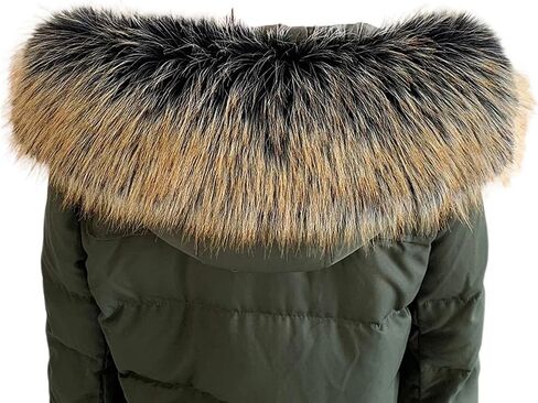 Queenbox 5.9x29.5in Detachable Faux Fur Collar, Hood Trim Replacement Scarf Wrap for Coat Sweater Jacket, Purple in Saudi Arabia