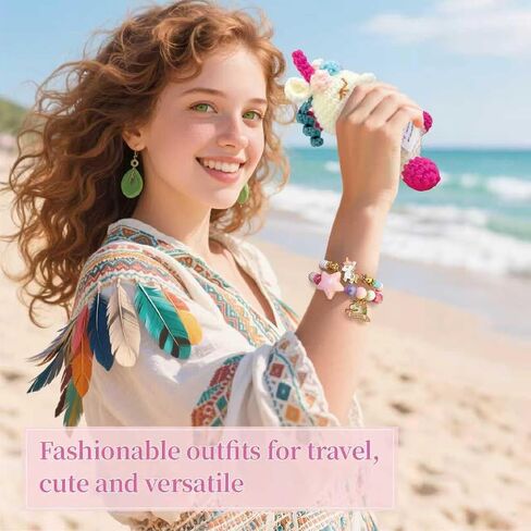 anriyahaiza Unicorn Birthday Gifts for Gir Positive Crochet Animals and Unicorn Bracelet Stuff Emotional Support Crochet with Birthday Card for 3-12 Daughter Granddaughter Niece Sisters in Saudi Arabia