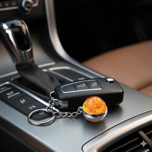 Portable Pendant Solar System Keychain - Real Planetary Pendants with Zodiac Signs Pendant Jewelry Glow in Dark（the Earth） in Saudi Arabia