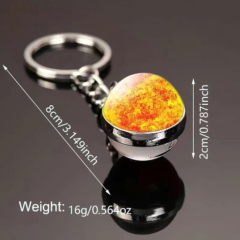 Portable Pendant Solar System Keychain - Real Planetary Pendants with Zodiac Signs Pendant Jewelry Glow in Dark（the Earth） in Saudi Arabia