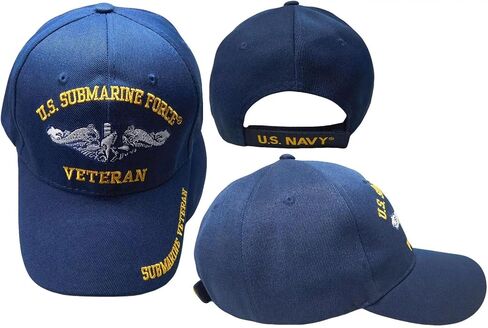 Trade Winds U.S. Navy Submarine Force Veteran Navy Blue Adjustable Embroidered Cap Hat (Officially Licensed by The US Navy) in Saudi Arabia