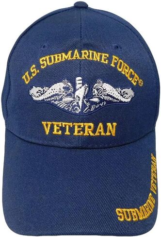 Trade Winds U.S. Navy Submarine Force Veteran Navy Blue Adjustable Embroidered Cap Hat (Officially Licensed by The US Navy) in Saudi Arabia