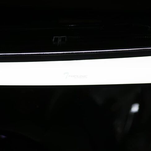 7422438976901 Compatible With 2007-2013 Toyota Tundra / 2008-2017 Sequoia DRL LED Strip Bar Black Housing Headlights With Amber Reflector in Saudi Arabia