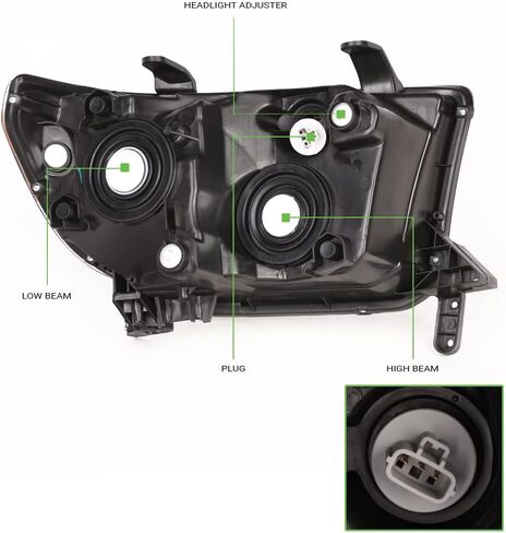 7422438976901 متوافق مع 2007-2013 تويوتا تندرا / 2008-2017 سيكويا DRL LED شريط شريط المصابيح الأمامية السوداء مع عاكس العنبر in Kuwait