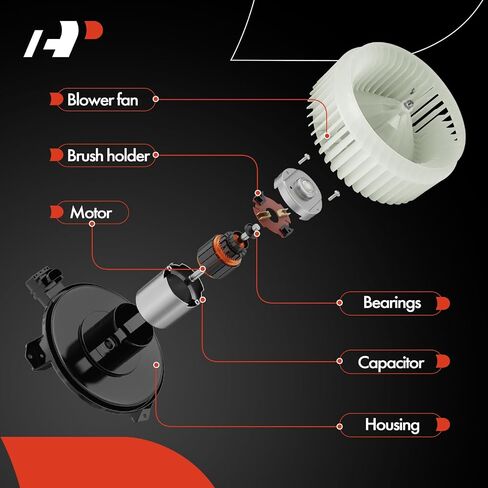 A-Premium Heater Blower Motor with Fan Cage Compatible with Jeep Wrangler 2007-2010 & Honda Civic 2006-2011 - Replace# 79310-SNA-A01, 79310-SNA-A02 in Saudi Arabia