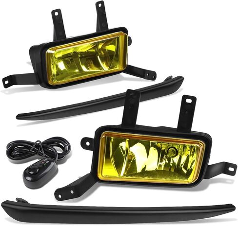 Auto Dynasty Fog Lights Assembly Compatible with 2015-2020 Chevy Tahoe Suburban 3500HD, Bumper Driving Fog Lamps with Wiring Bezel Switch Kit, Driver Passenger Side, Smoked Lens in Saudi Arabia