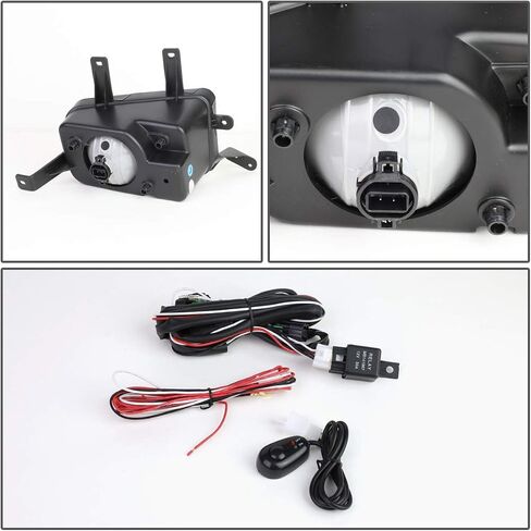 Auto Dynasty Fog Lights Assembly Compatible with 2015-2020 Chevy Tahoe Suburban 3500HD, Bumper Driving Fog Lamps with Wiring Bezel Switch Kit, Driver Passenger Side, Smoked Lens in Saudi Arabia