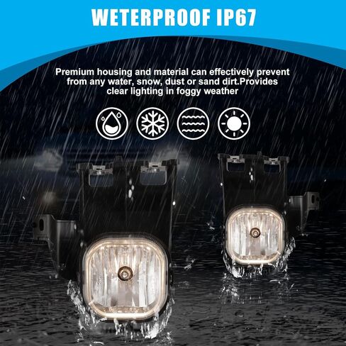 مجموعة مصابيح الضباب CPW متوافقة مع [2006-2007 Ford Ranger] مصابيح الضباب للقيادة استبدال جانب السائق + جانب الركاب in Kuwait