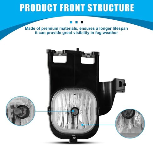 مجموعة مصابيح الضباب CPW متوافقة مع [2006-2007 Ford Ranger] مصابيح الضباب للقيادة استبدال جانب السائق + جانب الركاب in Kuwait
