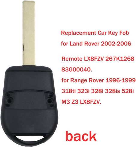 استبدال مفتاح السيارة فوب لاند روفر 2002-2006 رينج روفر 3 زر عن بعد LX8FZV 267K1268 83G00040 مفتاح دخول بدون مفتاح فوب شل لسيارة رينج روفر 1996-1999 318ti 323i 328i 328is 528i M3 Z3 LX8FZV. in Kuwait