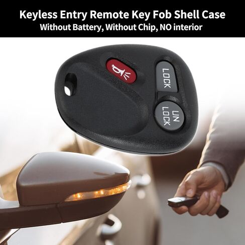 X AUTOHAUX Key Shell Case Keyless Entry Remote Key Fob Replacement Case for Chevrolet Silverado 1500 2500 3500 2001-2002 3 Buttons KOBLEAR1XT/KOBUT1BT in Saudi Arabia