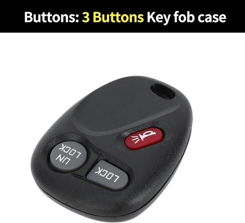 X AUTOHAUX Key Shell Case Keyless Entry Remote Key Fob Replacement Case for Chevrolet Silverado 1500 2500 3500 2001-2002 3 Buttons KOBLEAR1XT/KOBUT1BT in Saudi Arabia
