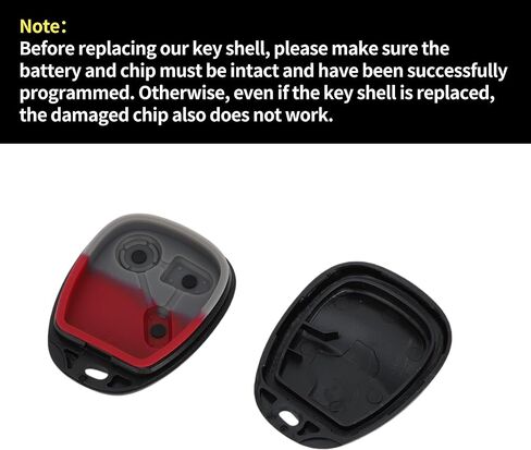 X AUTOHAUX Key Shell Case Keyless Entry Remote Key Fob Replacement Case for Chevrolet Silverado 1500 2500 3500 2001-2002 3 Buttons KOBLEAR1XT/KOBUT1BT in Saudi Arabia