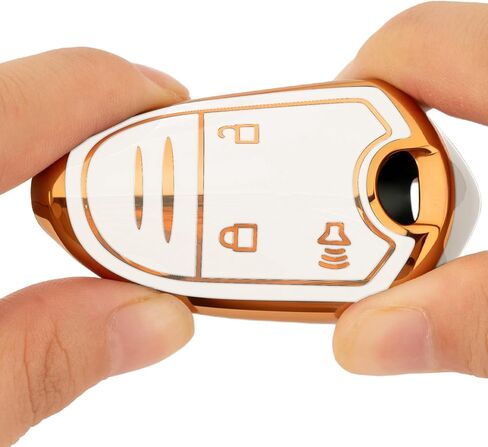 غطاء مفتاح Ford Key Fob مع سلسلة مفاتيح، جراب غطاء مفتاح سيارة ناعم من مادة TPU لـ 2004-2014 Ford F150 F250 F350 F450 Flex Explorer Escape Ranger Fusion Accessories (3 أزرار) (أسود) in Kuwait