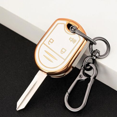 غطاء مفتاح Ford Key Fob مع سلسلة مفاتيح، جراب غطاء مفتاح سيارة ناعم من مادة TPU لـ 2004-2014 Ford F150 F250 F350 F450 Flex Explorer Escape Ranger Fusion Accessories (3 أزرار) (أسود) in Kuwait