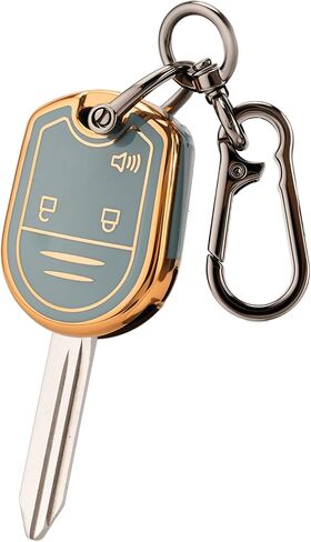 غطاء مفتاح Ford Key Fob مع سلسلة مفاتيح، جراب غطاء مفتاح سيارة ناعم من مادة TPU لـ 2004-2014 Ford F150 F250 F350 F450 Flex Explorer Escape Ranger Fusion Accessories (3 أزرار) (أسود) in Kuwait