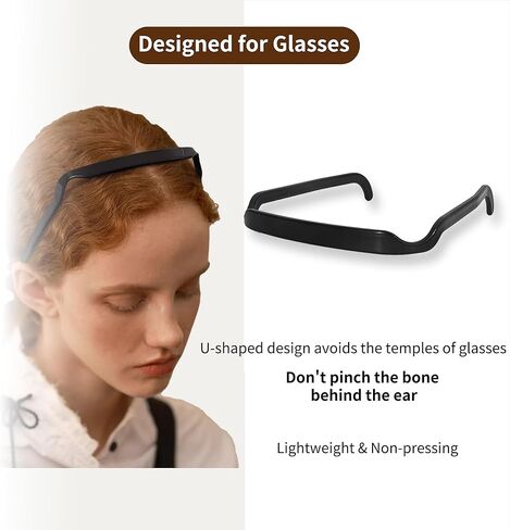 Sunglasses Shape Invisible Hair Hoops-Square Hairband ，Curly Thick Headband ，Square Invisible Hairband for Women & Men (Mixed color(3*pc), large) in Saudi Arabia