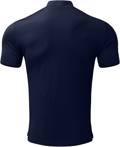 CHUUMEE Mens Mock Turtleneck Sweater Short Sleeve Solid Color T-Shirts Basic Slim Fit Pullover Tees in Saudi Arabia