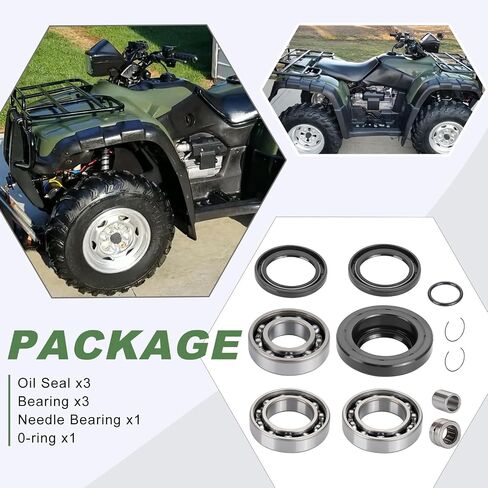 Rear Differential Bearing Seal Kit for Honda Rubicon 500 TRX500FA FGA Foreman 450 TRX450FE FM Foreman 400 TRX400FW 2001-2004 in Saudi Arabia