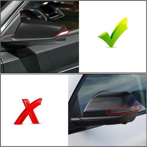Moonlinks Compatible with Chevy Equinox 2018-2023/GMC Terrain 2018-2023 Right Side Mirror Cover Replacement, Glossy Black Right Passenger Side Rearview Mirror Cap Trim in Saudi Arabia