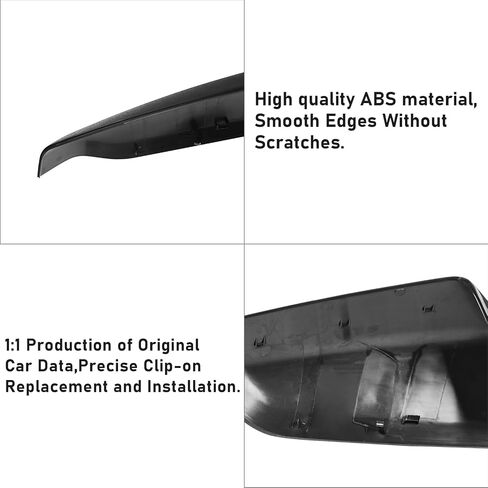 Moonlinks Compatible with Chevy Equinox 2018-2023/GMC Terrain 2018-2023 Right Side Mirror Cover Replacement, Glossy Black Right Passenger Side Rearview Mirror Cap Trim in Saudi Arabia