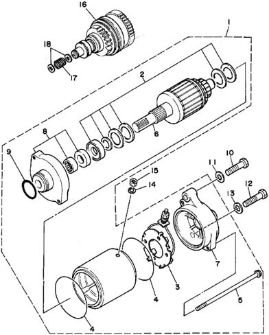 Starter Fits Yamaha PWC Wave Runner Starter Motor All 650 700 701 (1991-2015) in Saudi Arabia