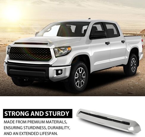 GRAND ORANGE Front Upper Hood Bulge Molding Grille Trim Chrome Compatible with Toyota Tundra 2014-2021 TO1231102, 761800C030 Hood Scoop Trim Silver in Saudi Arabia