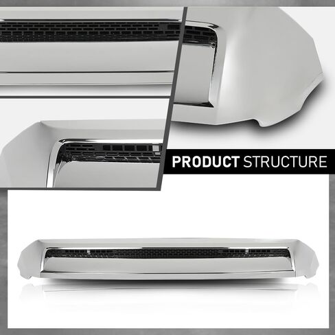 GRAND ORANGE Front Upper Hood Bulge Molding Grille Trim Chrome Compatible with Toyota Tundra 2014-2021 TO1231102, 761800C030 Hood Scoop Trim Silver in Saudi Arabia