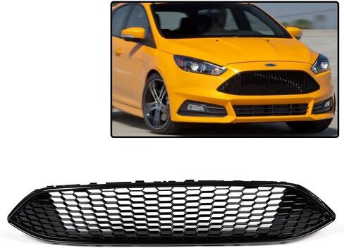 CHEDA Front Upper Center Black Grille Compatible with 2015 2016 2017 2018 Ford Focus S SE in Saudi Arabia