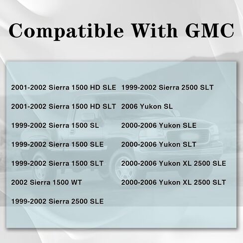CarPartsDepot Front Grille Grill Chrome Frame Black Insert Plastic Compatible With GMC 1999-2006 Sierra 1500/2500 / Yukon/Yukon XL 2500 / Sierra 1500 HD GM1200430 19130787 in Saudi Arabia