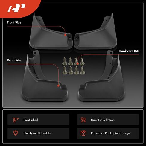 A-Premium Set of 4PCS Mud Flaps Splash Guards Mudguards Mudflaps with Hardware Kits Accessory Compatible with Chevrolet Trax 2024, Front and Rear (Driver & Passenger Side) in Saudi Arabia