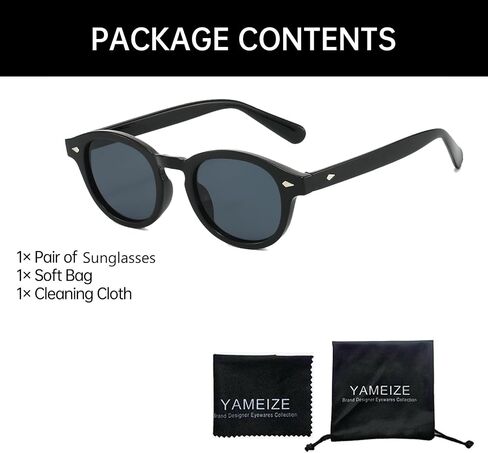YAMEIZE Retro Round Sunglasses for Women Men Vintage Small Sunglasses Round Frame UV400 in Saudi Arabia