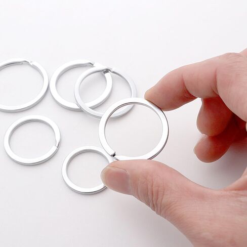 10pcs Flat Key Rings,304 Stainless Steel Split Ring Rustproof Scratch Resistant for Keychains Car Keys in Saudi Arabia