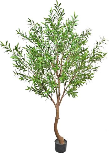 Faux Olive Tree Artificial Olive Trees Artificial Indoor 8 Feet (96 inches) Realistic Potted Silk Indoor Large Fruit for Home Offices, Living Rooms, Bedrooms, Stairs and Foyer Decor in Saudi Arabia