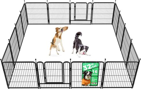 FXW Rollick Dog Playpen with Sun Shade, 24"H, 16 Panels in Saudi Arabia