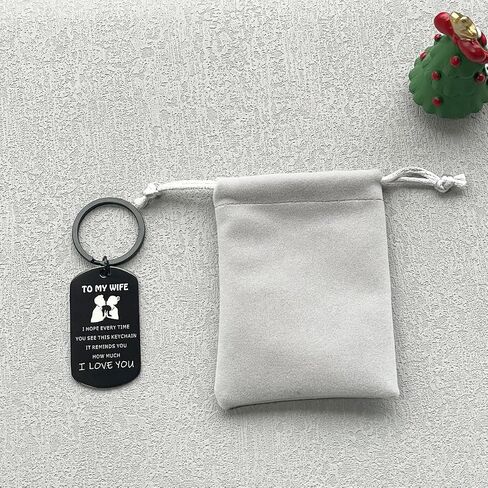 My Wife I Love You Gifts Keychain, Mother's Day Birthday Valentine's Day Romantic Gift For Her from Husband, Boyfriend in Saudi Arabia